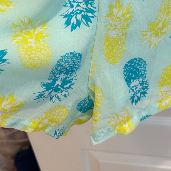 Freebird Blue and Yellow Pineapple Print Romper - Picture 4 of 6